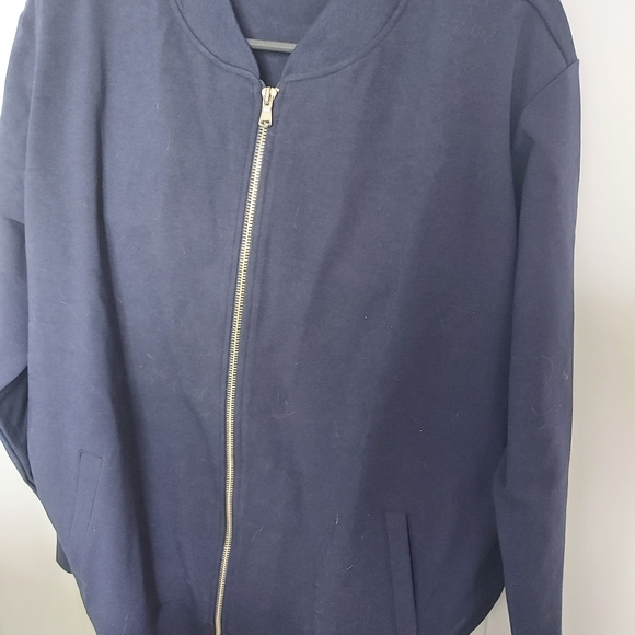 NAVY Brooke Bomber Sweatshirt - Picture 5 of 13